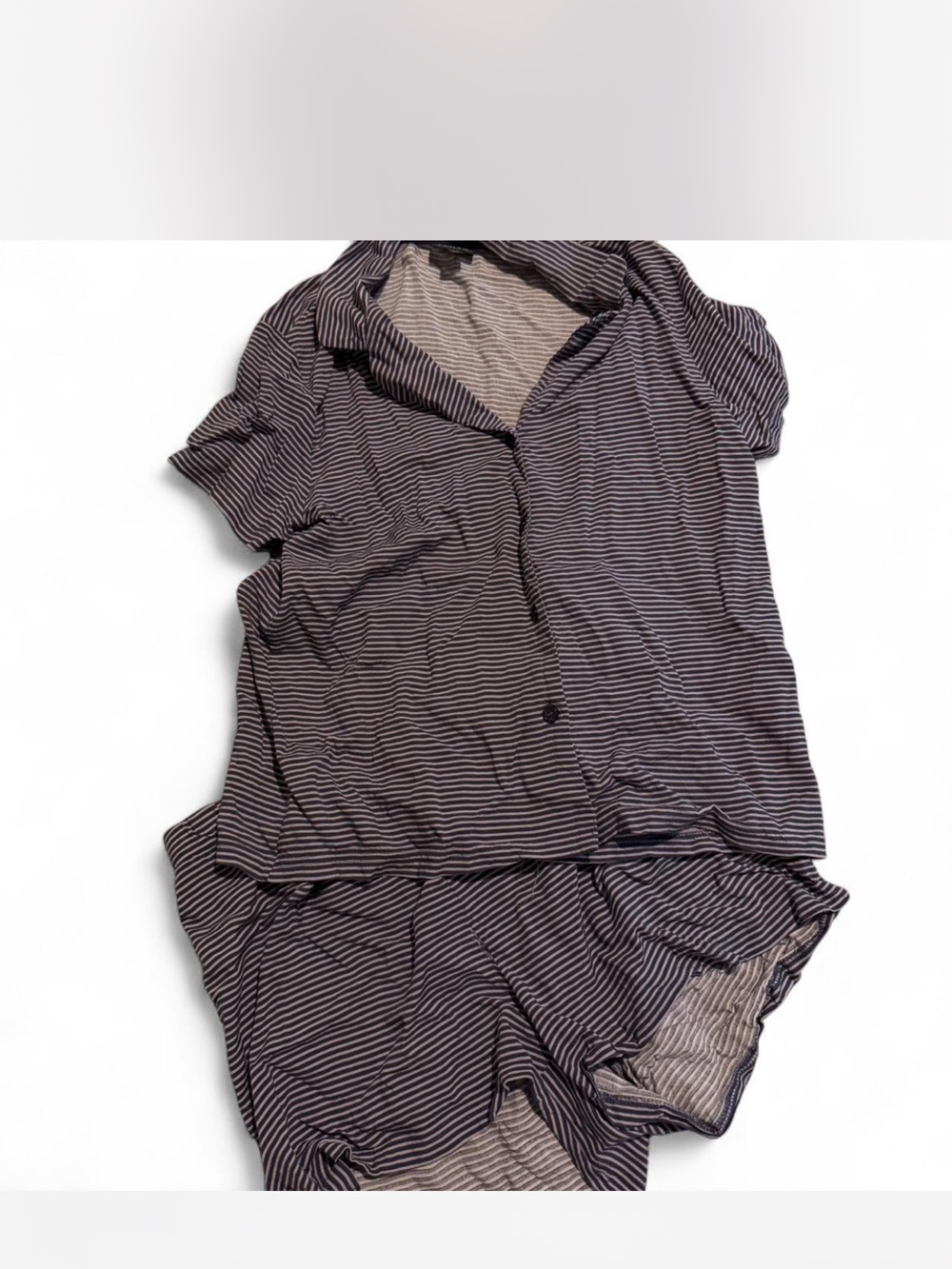 Tahari Short Sleeve Striped Pajama Set